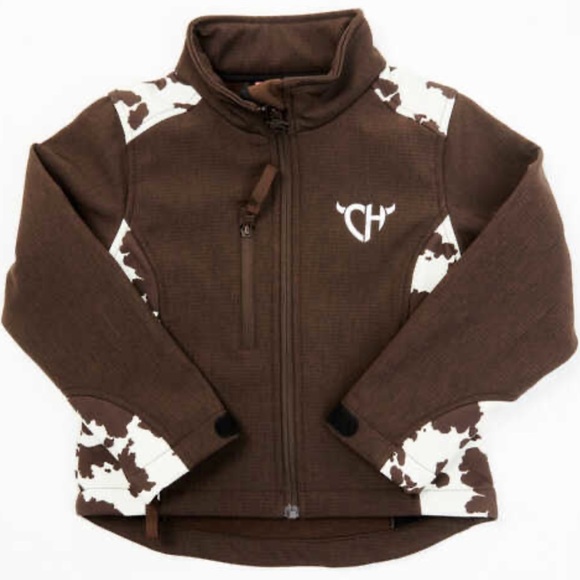 Cowgirl Hardware infant sz 12 months NWT BROWN COW PATTERN SOFT RODEO JACKET - Picture 1 of 2